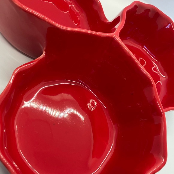 Maioliche Jessica Ceramic 3 Compartment Snack Bowl - Picture 11 of 12